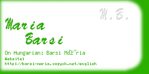 maria barsi business card